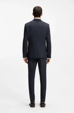 Extra Slim-Fit Dreiteiler aus strukturiertem Stretch-Gewebe