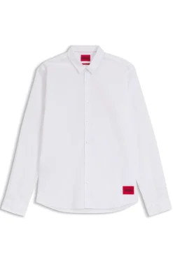 Extra Slim-Fit Hemd aus Stretch-Baumwoll-Canvas