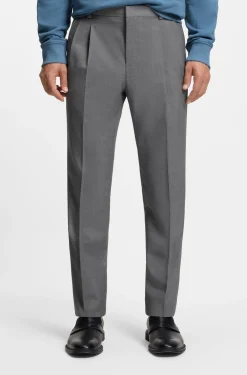 Extra Slim-Fit Hose aus strukturierter Schurwolle