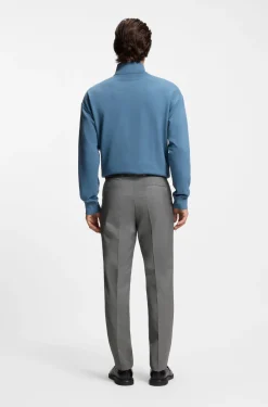 Extra Slim-Fit Hose aus strukturierter Schurwolle