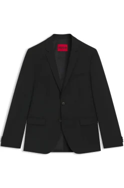 Extra Slim-Fit Jacke aus elastischem Woll-Mix