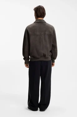 Extra Slim-Fit Jacke aus softem Veloursleder