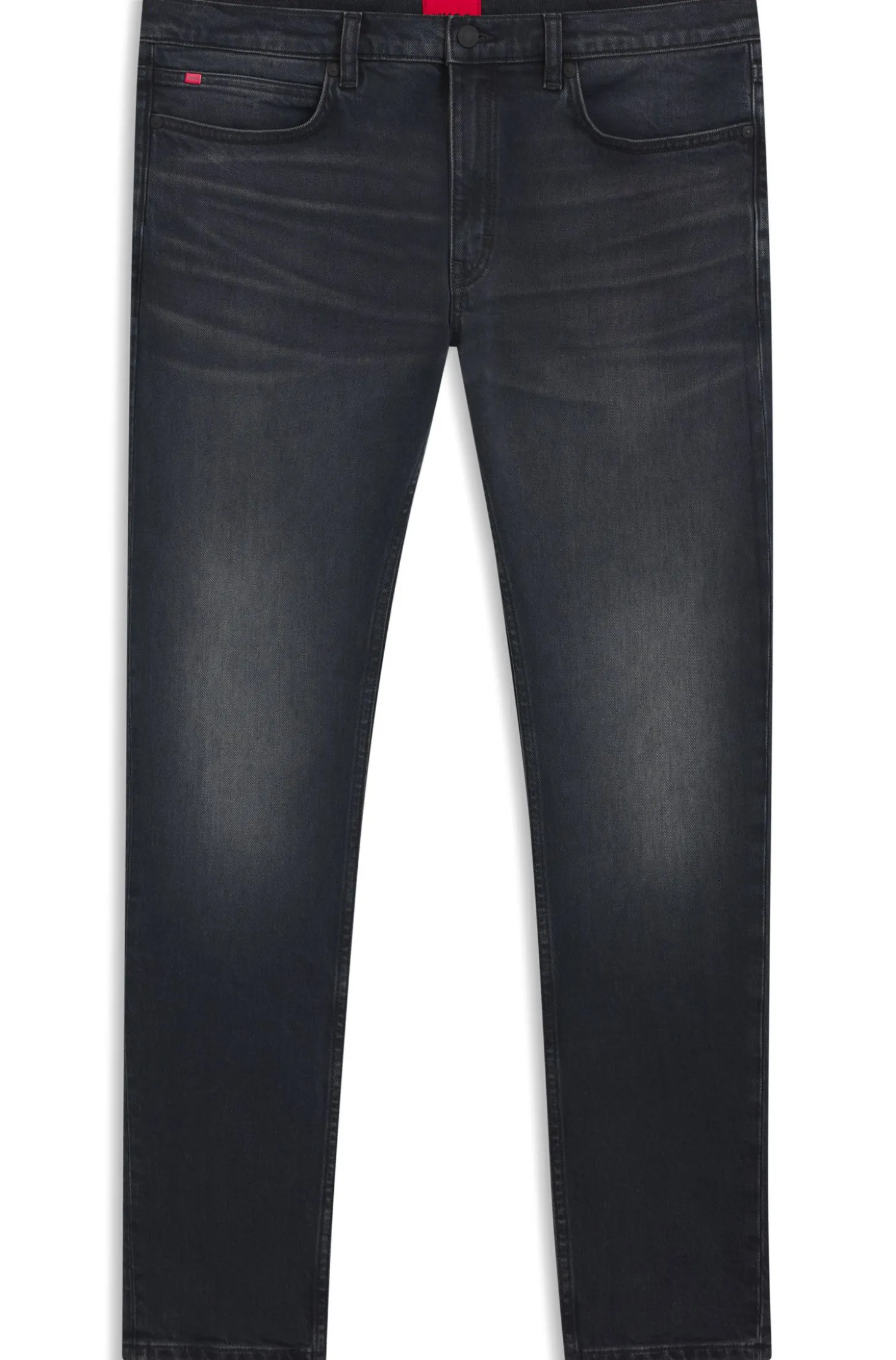 Extra Slim-Fit Jeans aus aschblauem Stretch-Denim