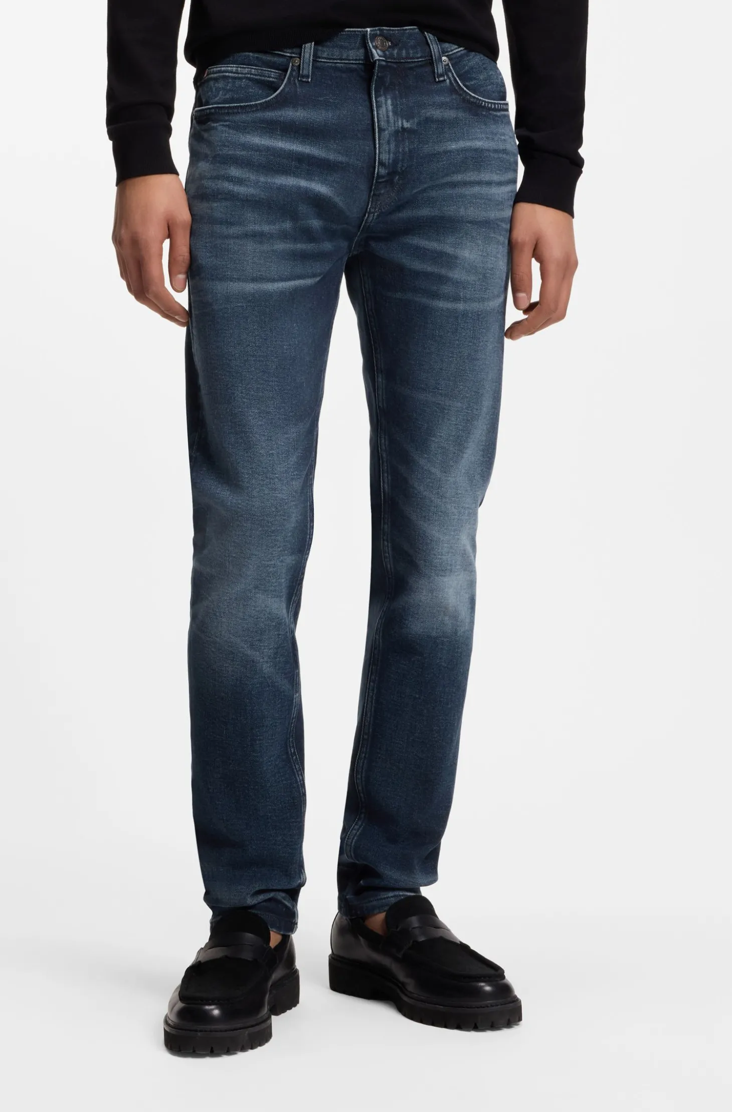 Extra Slim-Fit Jeans aus blauem Stretch-Denim