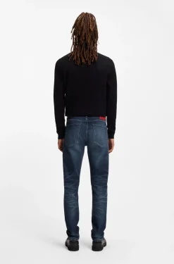 Extra Slim-Fit Jeans aus blauem Stretch-Denim