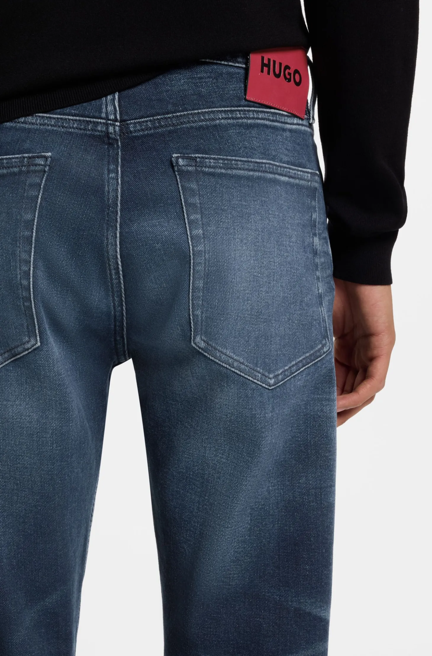 Extra Slim-Fit Jeans aus blauem Stretch-Denim