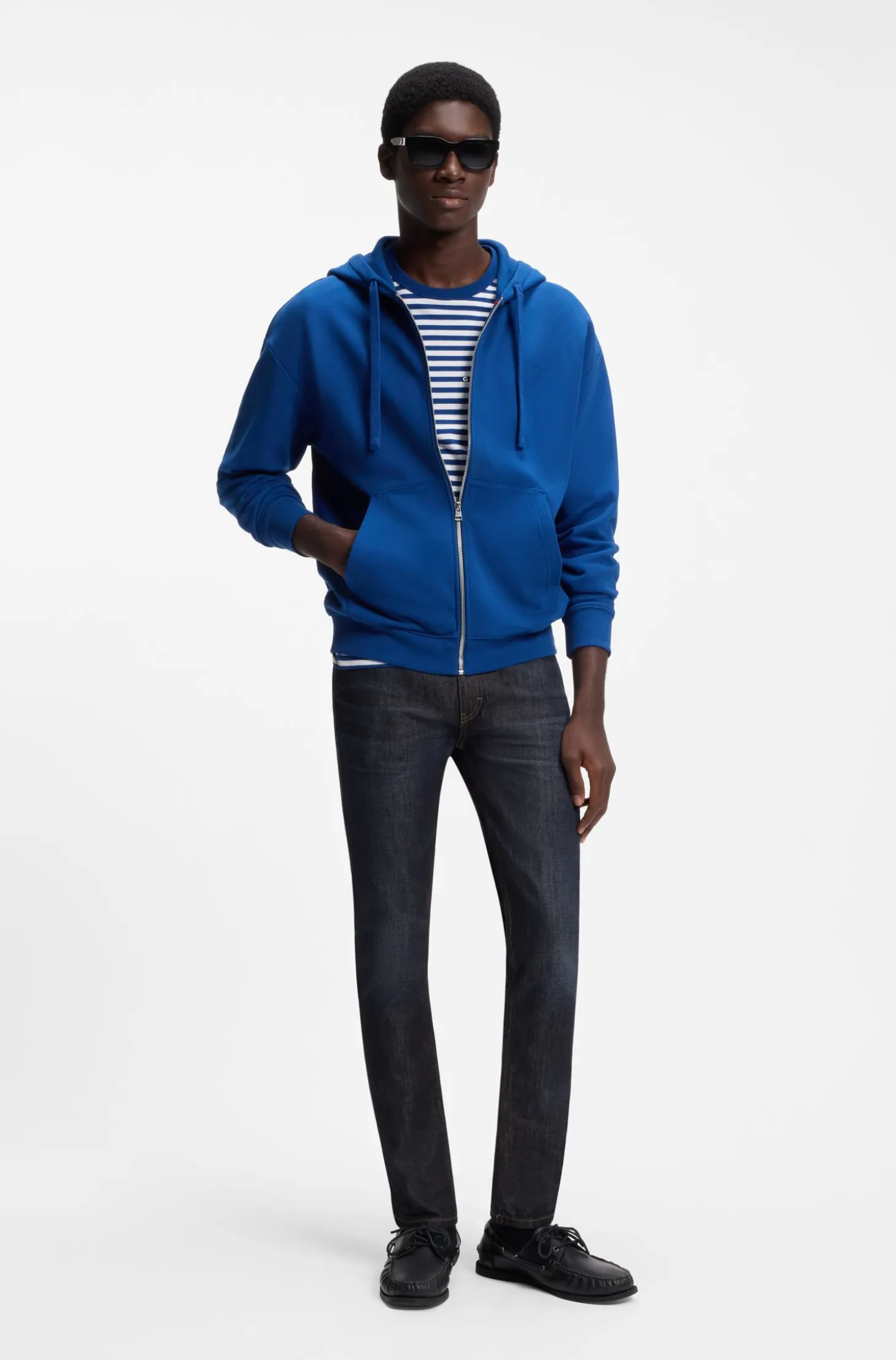 Extra Slim-Fit Jeans aus dunkelblauem Stretch-Denim