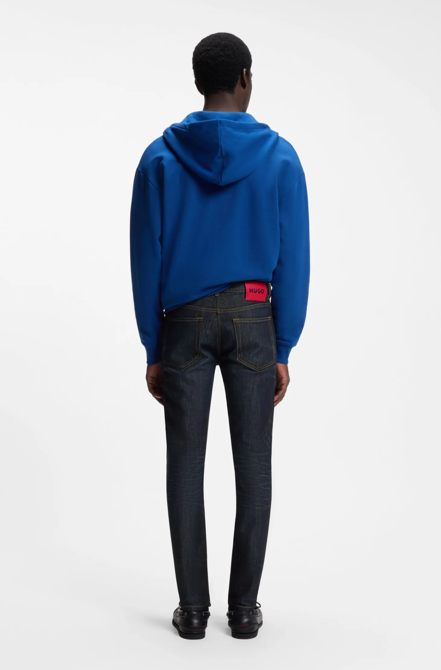 Extra Slim-Fit Jeans aus dunkelblauem Stretch-Denim