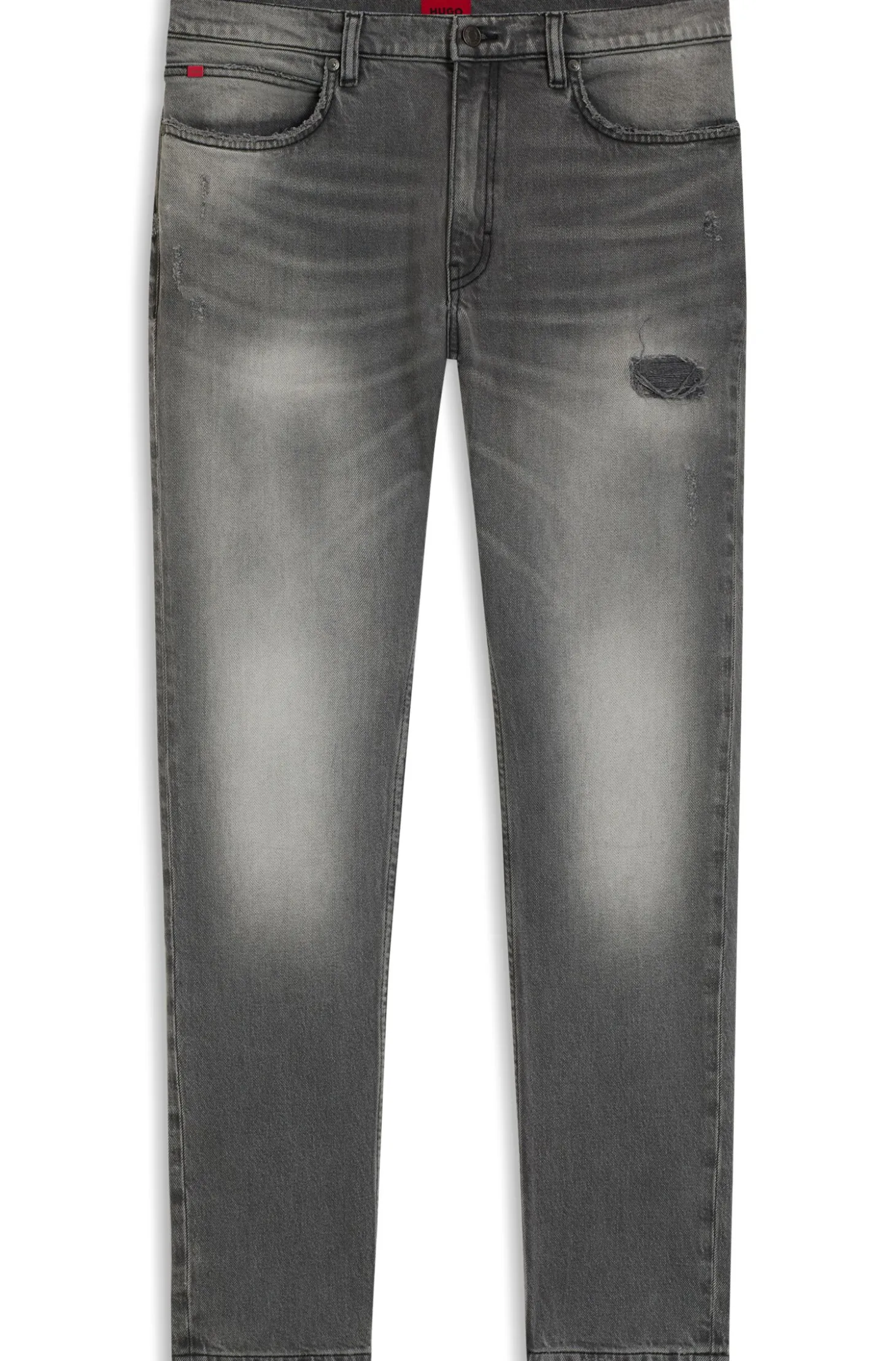 Extra Slim-Fit Jeans aus grauem, verwaschenem Stretch-Denim