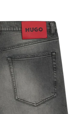 Extra Slim-Fit Jeans aus grauem, verwaschenem Stretch-Denim