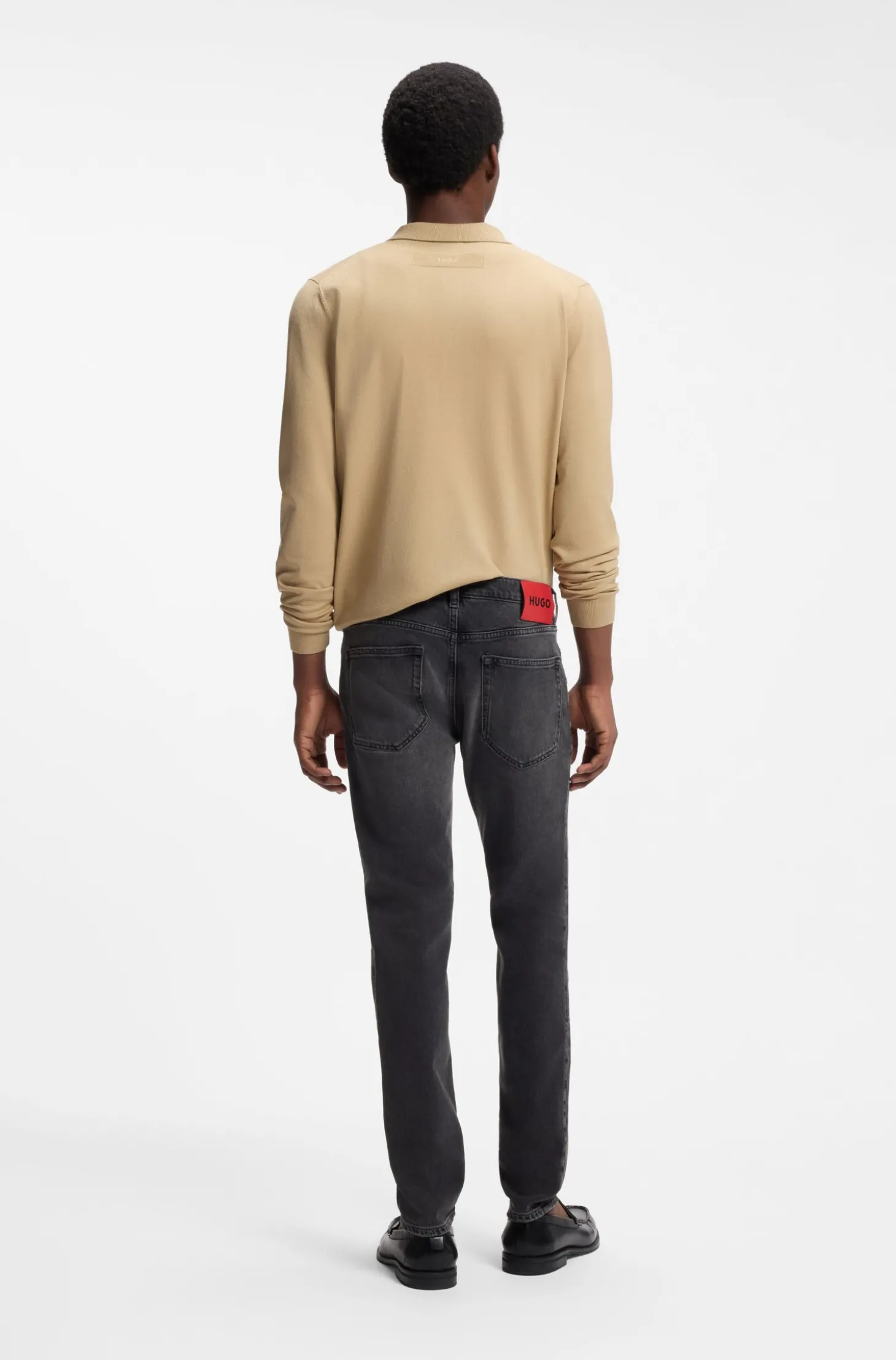 Extra Slim-Fit Jeans aus grauem Stretch-Denim