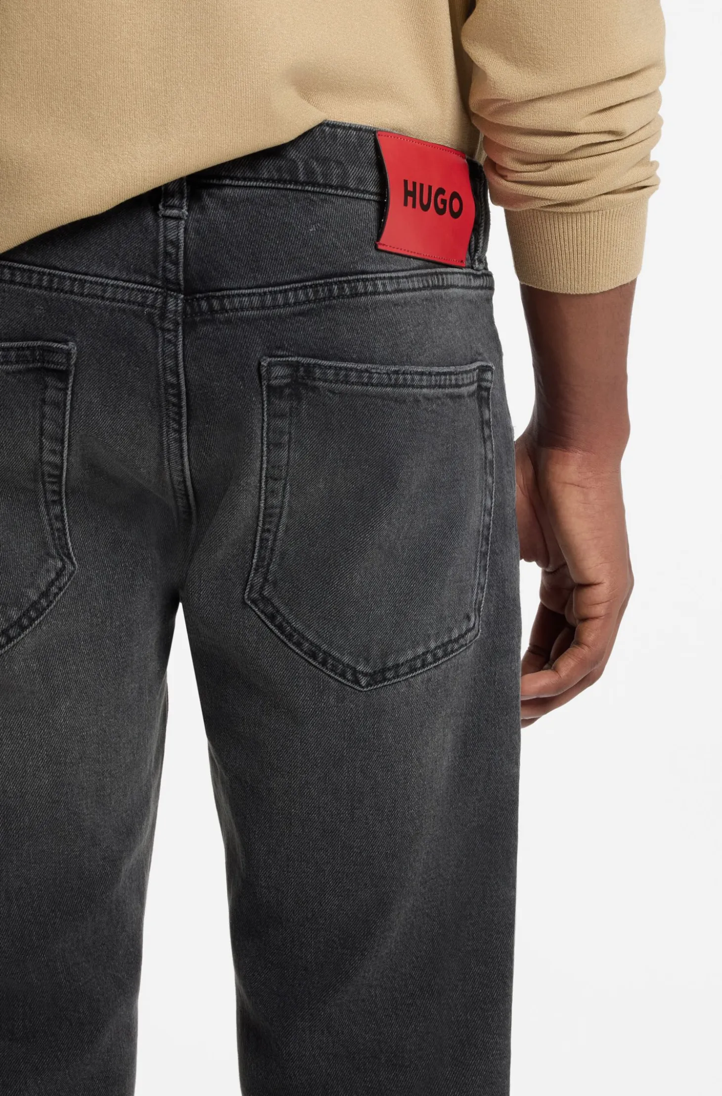 Extra Slim-Fit Jeans aus grauem Stretch-Denim