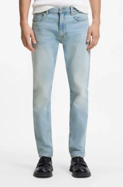 Extra Slim-Fit Jeans aus leuchtend blauem Stretch-Denim