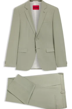Extra Slim-Fit Popeline-Anzug aus Woll-Mix