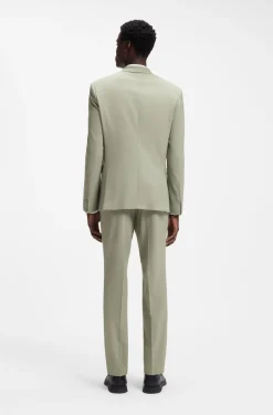 Extra Slim-Fit Popeline-Anzug aus Woll-Mix