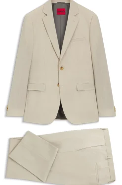 Extra Slim-Fit Popeline-Anzug aus Woll-Mix
