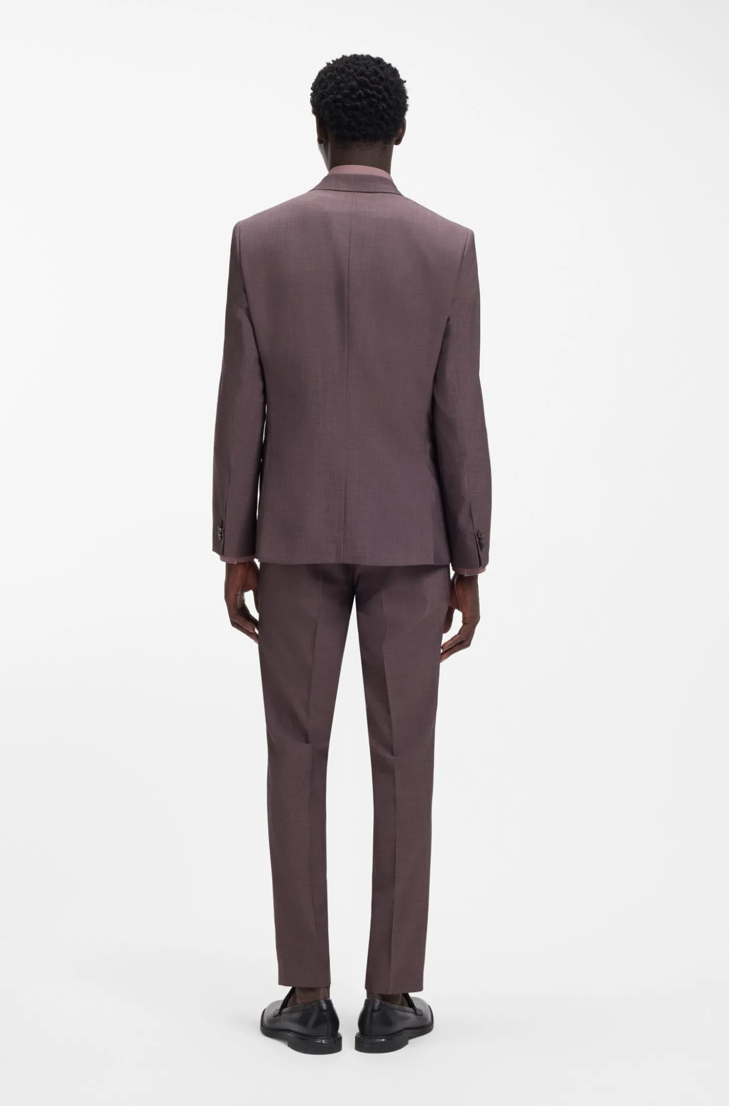 Extra Slim-Fit Popeline-Anzug aus Woll-Mix