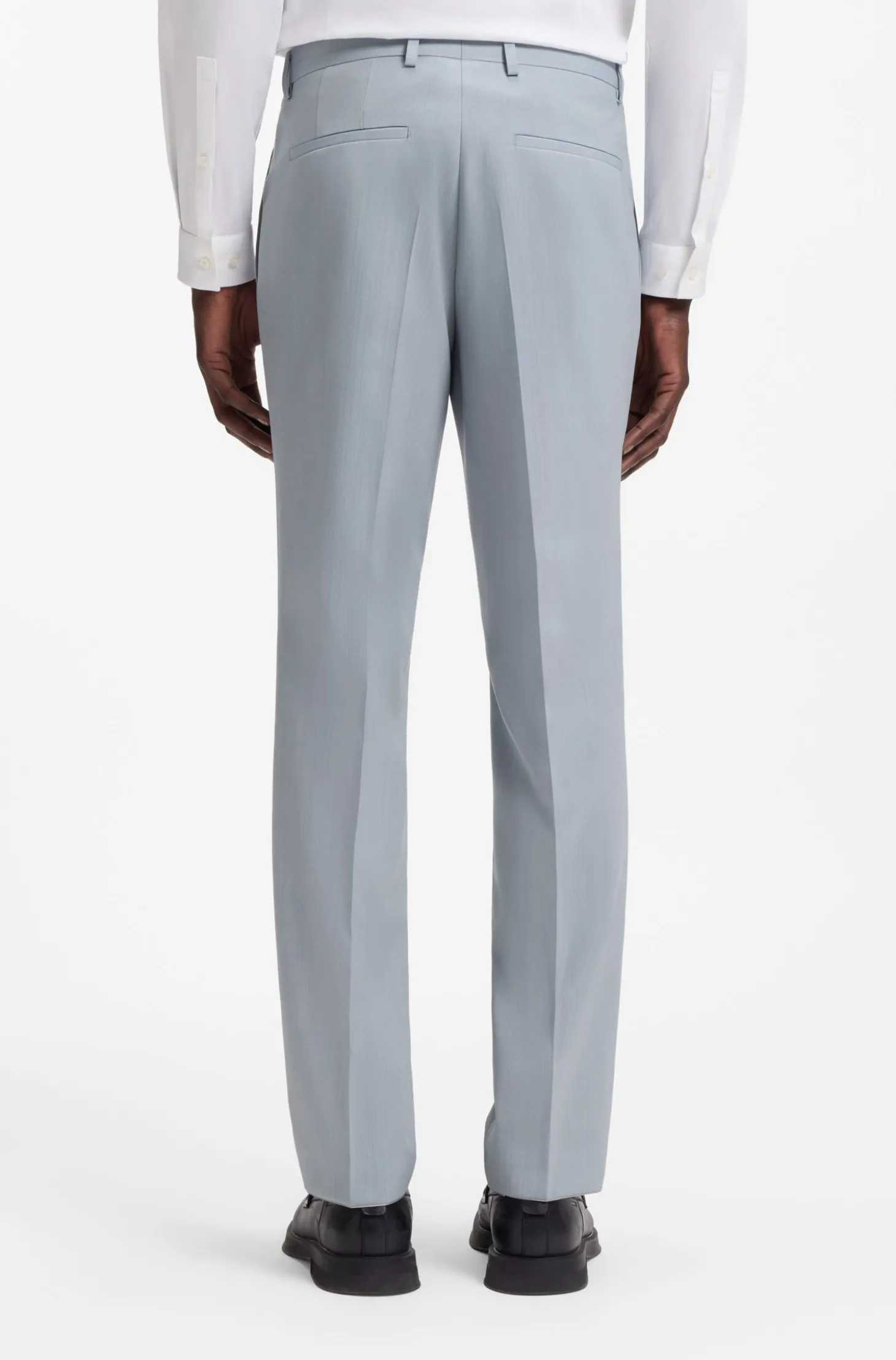 Extra Slim-Fit Popeline-Anzug aus Woll-Mix