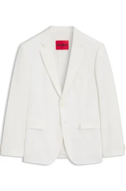 Extra Slim-Fit Sakko aus elastischem Baumwoll-Seersucker