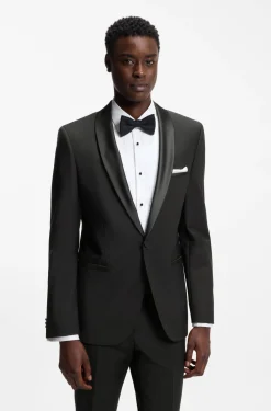 Extra Slim-Fit Smoking-Jackett aus Woll-Mix