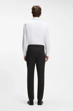 Extra Slim-Fit Twill-Hose aus Woll-Mix
