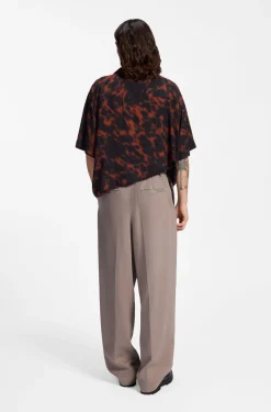 Fashion-Fit Hose mit Bundfalten und Gürtel-Detail