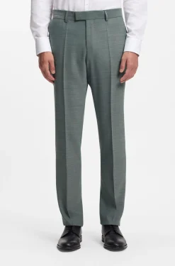 Fein gemusterter Slim-Fit Zweiteiler aus Stretch-Gewebe