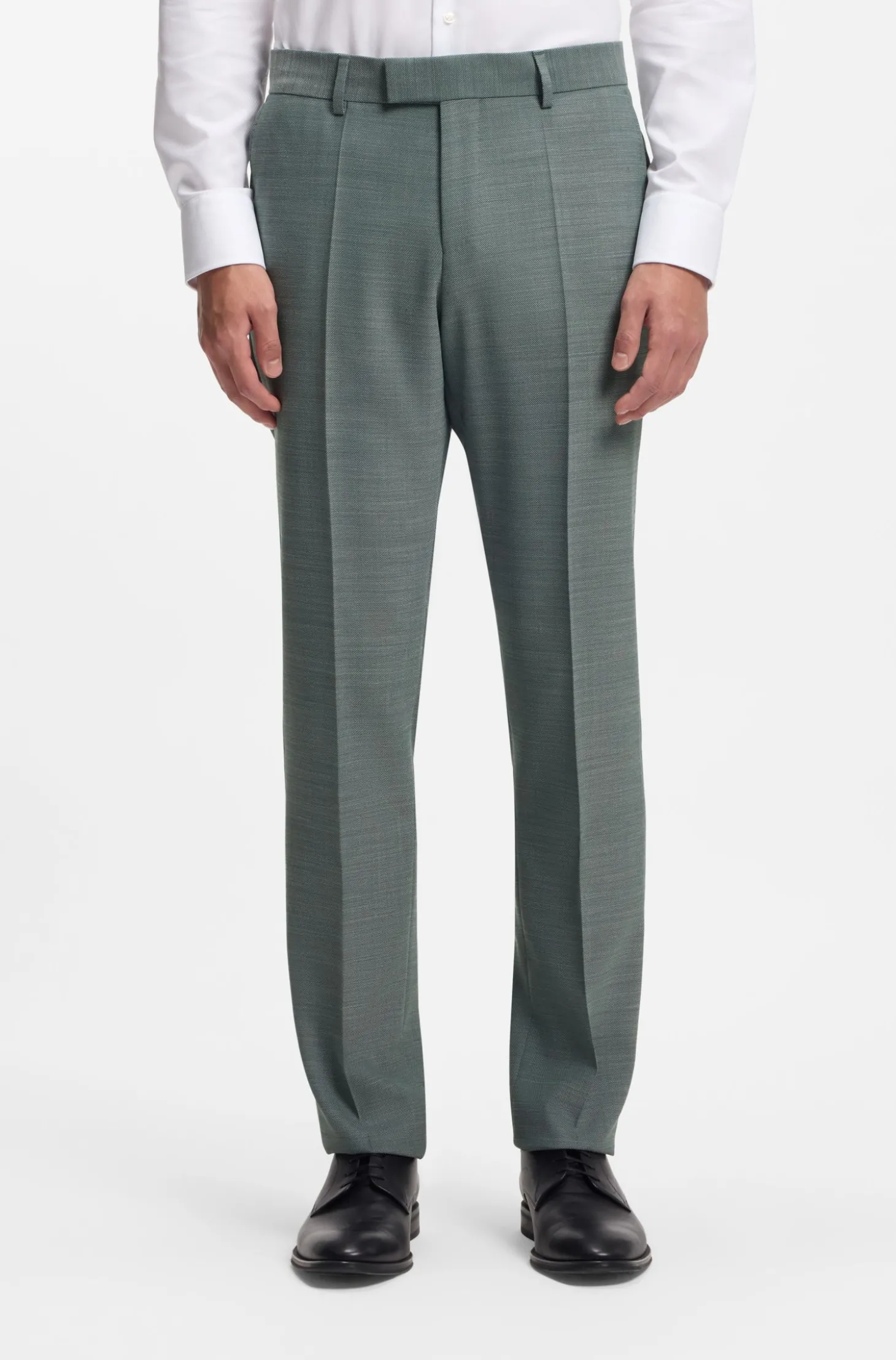 Fein gemusterter Slim-Fit Zweiteiler aus Stretch-Gewebe