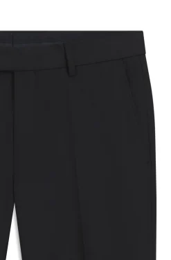 Fein gemusterte Slim-Fit Hose aus Stretch-Wolle