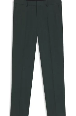 Fein gemusterte Slim-Fit Hose aus Stretch-Wolle