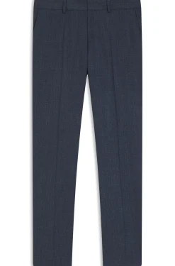 Fein gemusterte Slim-Fit Hose aus Stretch-Wolle