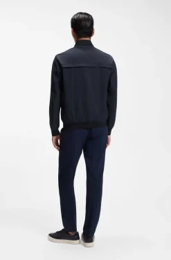 Filigran gemustertes Slim-Fit Sakko aus Stretch-Gewebe