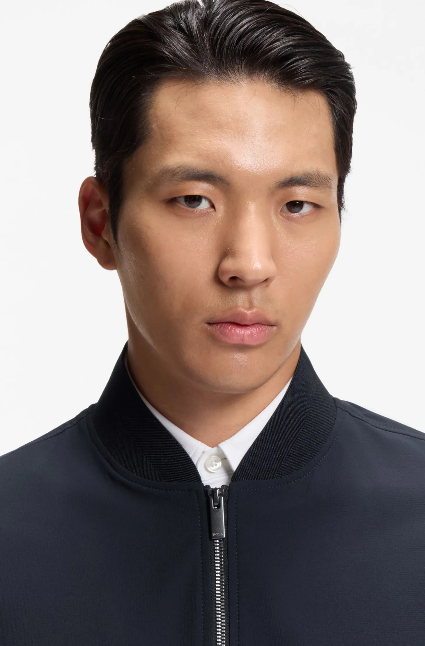 Filigran gemustertes Slim-Fit Sakko aus Stretch-Gewebe