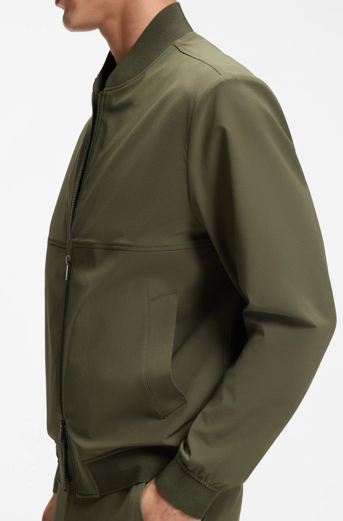 Filigran gemustertes Slim-Fit Sakko aus Stretch-Gewebe