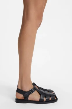 Fischer-Style Sandalen aus Leder mit Stack-Logo