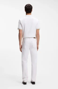 Five-Pocket-Jeans aus weißem Stretch-Denim