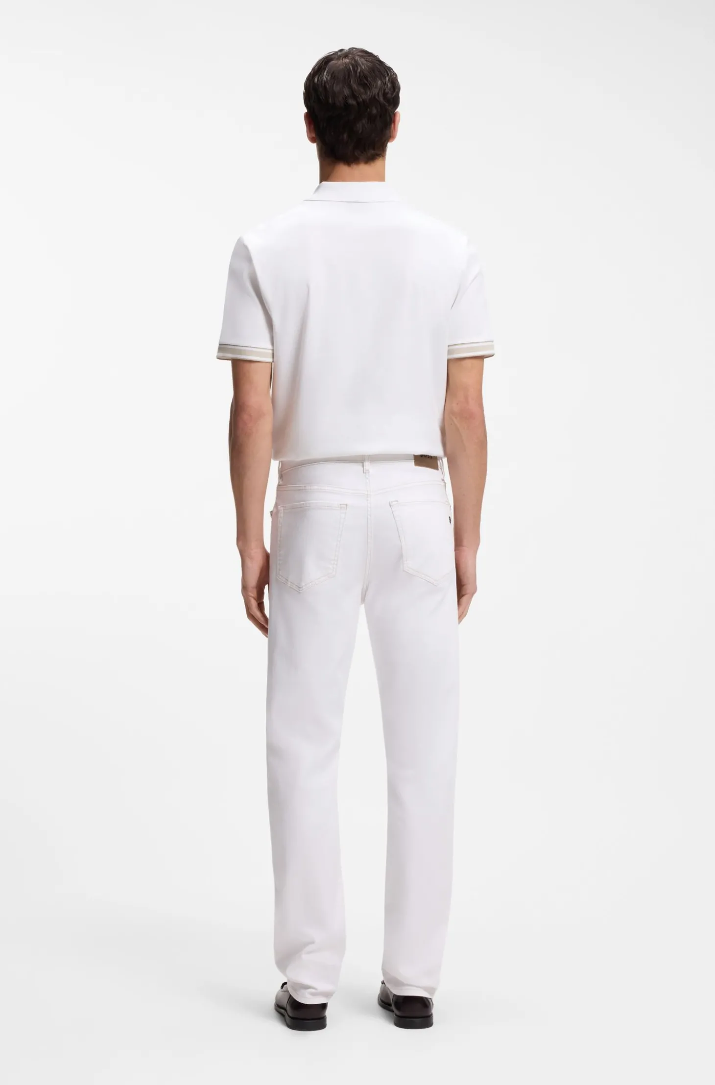 Five-Pocket-Jeans aus weißem Stretch-Denim