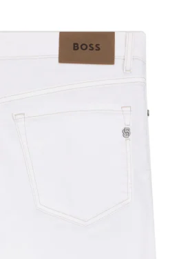 Five-Pocket-Jeans aus weißem Stretch-Denim