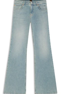 Flared Jeans aus hellblauem Denim