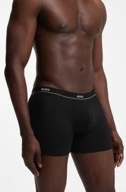 Fünfer-Pack eng anliegende Boxershorts aus Stretch-Baumwolle mit Logo-Bund