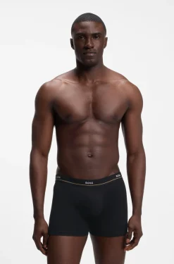 Fünfer-Pack eng anliegende Boxershorts aus Stretch-Baumwolle mit Logo-Bund