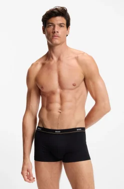 Fünferpack eng anliegende Boxershorts mit kurzem Bein aus Stretch-Baumwolle mit Logos am Bund