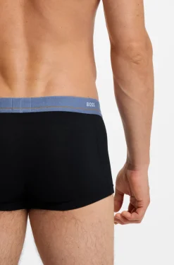 Fünferpack eng anliegende Boxershorts mit kurzem Bein aus Stretch-Baumwolle mit Logos am Bund