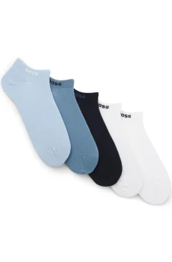 Fünferpack Sneakers-Socken aus Baumwoll-Mix mit Branding