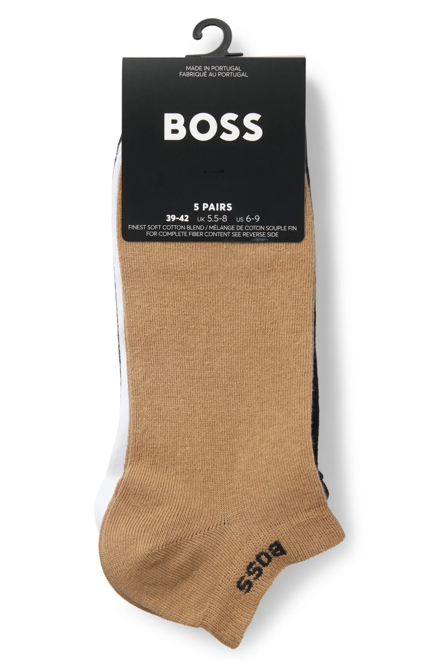 Fünferpack Sneakers-Socken aus Baumwoll-Mix mit Branding
