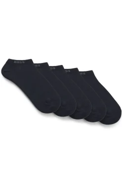 Fünferpack Sneakers-Socken aus Baumwoll-Mix mit Branding