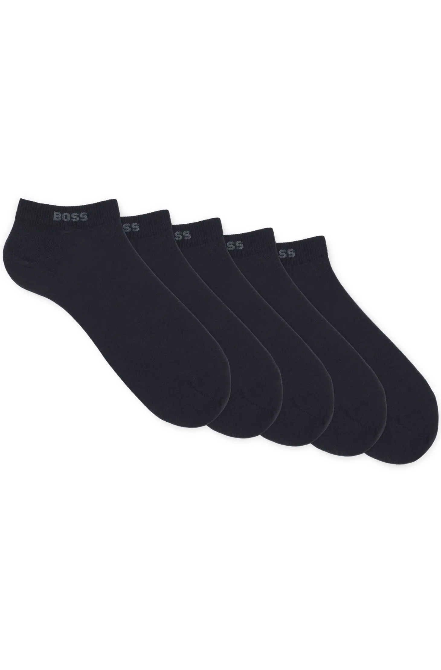 Fünferpack Sneakers-Socken aus Baumwoll-Mix mit Branding