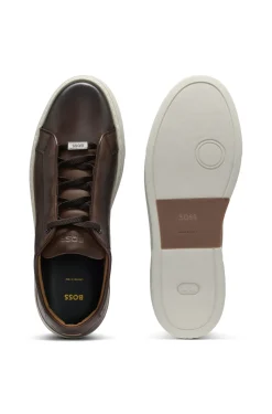 Gary Sneakers aus gebürstetem Leder mit elastischen Schnürsenkeln