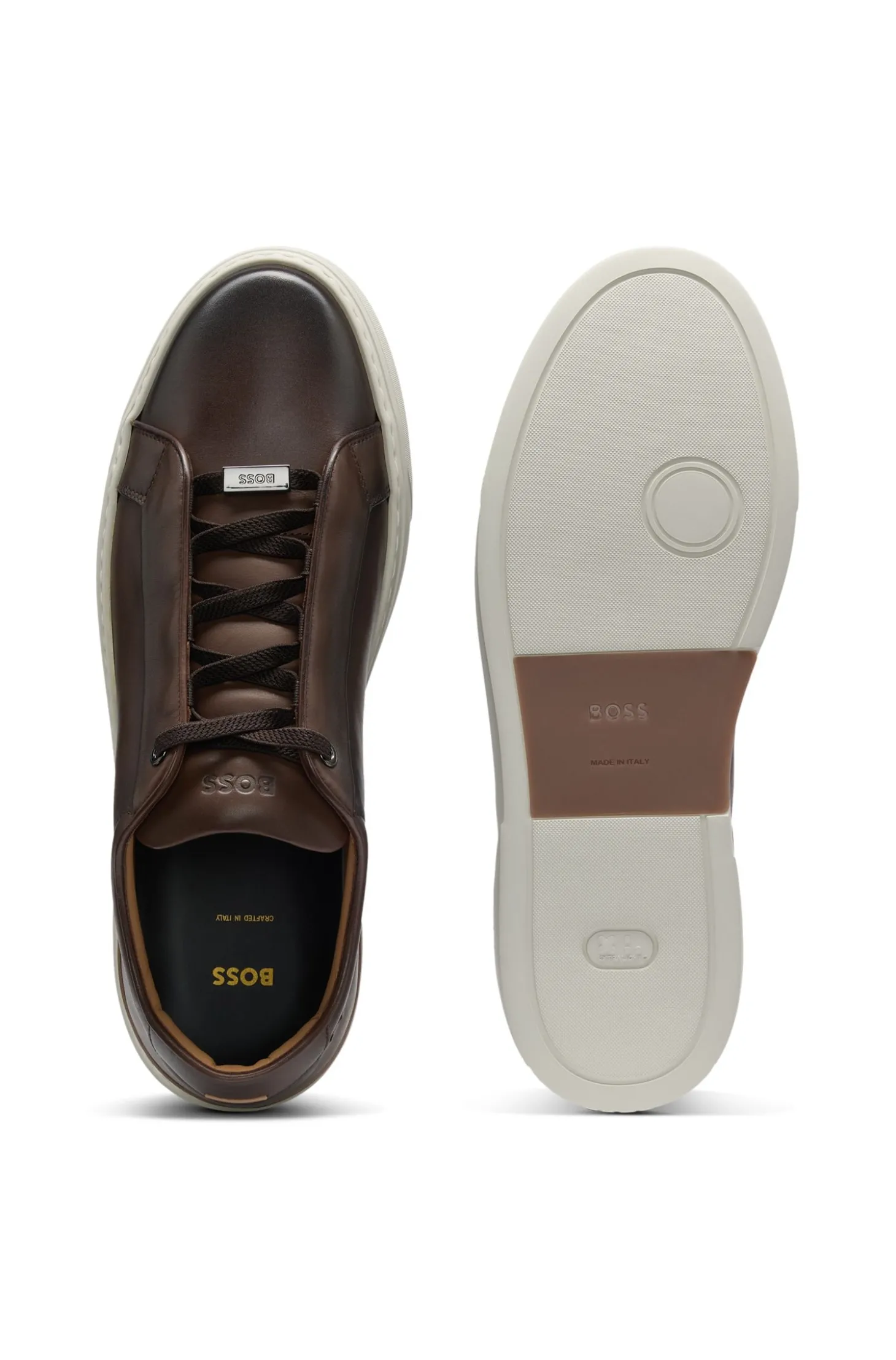 Gary Sneakers aus gebürstetem Leder mit elastischen Schnürsenkeln