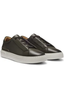 Gary Sneakers aus gebürstetem Leder mit elastischen Schnürsenkeln